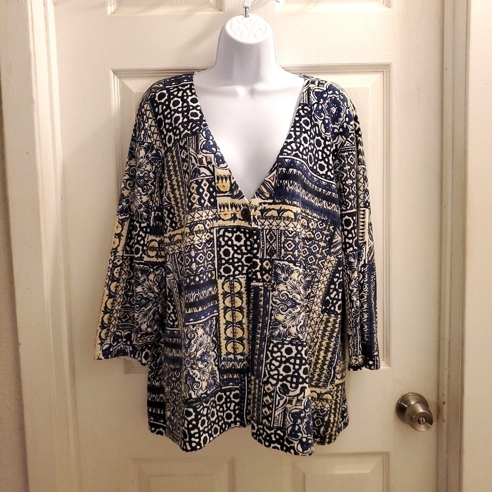 Christopher & Banks jacket cotton long-sleeved